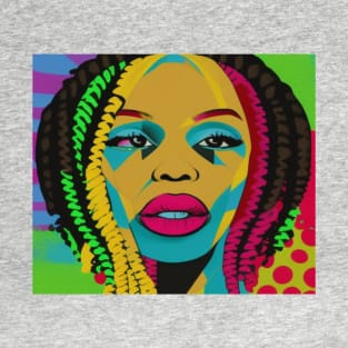 Bold Pop Art-African American Woman With Locs T-Shirt